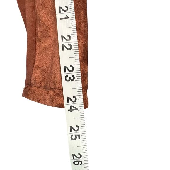 BLANKNYC Moto Jacket Womens M Rust Brown Faux Vegan Soft Suede Modern Boho Chic - Picture 13 of 16